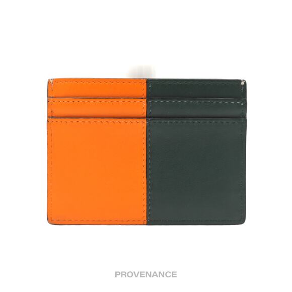 🔴 Burberry Card Holder Wallet - Colorblock Leather - Picture 3 of 8